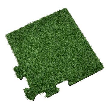Rubber tegel met kunstgras toplaag - 50x50 cm -, Tuin en Terras, Tegels en Klinkers, Verzenden, Nieuw