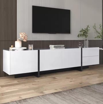 Hoogglans TV-Lowboard 190 cm –Modern Kast met Laden en Deure, Verzenden, Nieuw