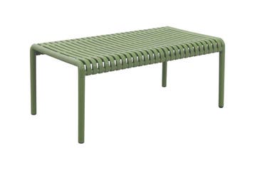 Stripe loungetafel 95x55 cm. - Mosgroen - Weerbestendig, Verzenden, Nieuw, Rond, Kunststof