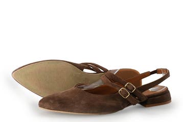 Manfield Slingbacks in maat 39 Bruin, Kleding | Dames, Bruin, Verzenden, Zo goed als nieuw, Manfield