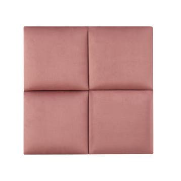 Gestoffeerde wandpanelen Carpino set van 4 fluweel 30x30 cm, Verzenden, Nieuw