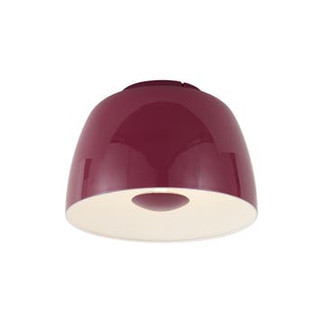 Retro plafondlamp plum met witte binnenkant incl. LED, Verzenden, Nieuw