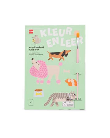 HEMA Kleurboek met kwast huisdieren, Boeken, Verzenden, Nieuw