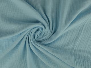 Mousseline stof – Baby blauw, Blauw, 120 cm of meer, Ophalen of Verzenden, Katoen