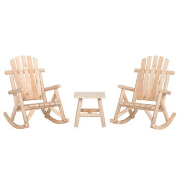 vidaXL 3-delige Loungeset massief vurenhout, Verzenden, Nieuw, Hout, Loungeset