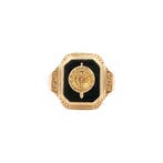 Zegelring met onyx 10 kt, Ophalen of Verzenden, Nieuw