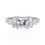 Ring - 18 karaat Witgoud - 2.56ct. tw. Diamant (Natuurlijk), Nieuw