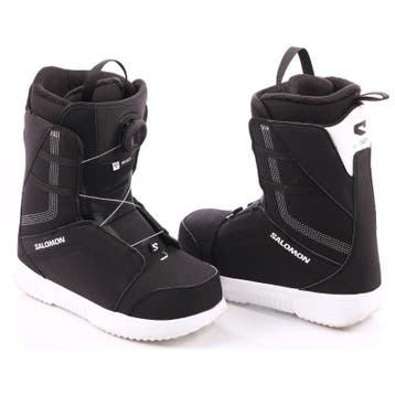 38,5 kinder snowboard schoenen SALOMON PROJECT BOA, black/wh, Verzenden, Gebruikt