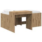 vidaXL Hoge Bed Frame met Bureau voor Kinderen Artisanaal, Huis en Inrichting, Verzenden, Nieuw, Hout