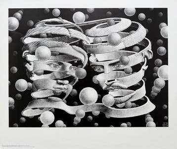 M.C. Escher (1898-1972) - Lien Infini, Antiek en Kunst