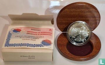 Spanje 10 euro 2002 (PROOF) Spaans voorzitterschap van d..., Verzenden, Goud, Spanje, 10 euro