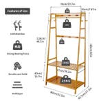 Bamboe Kledingrek met Planken en Haken – Heavy Duty Organize, Verzenden, Nieuw