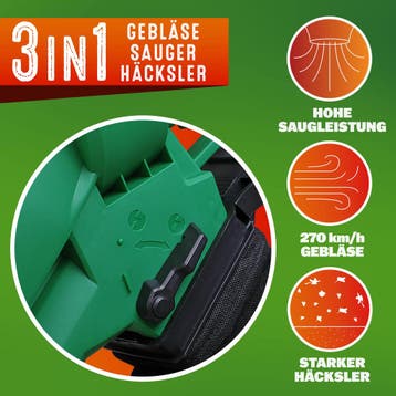 Elektrische bladzuiger 3in1 TÜV Süd GS (Tuingereedschap), Verzenden, Nieuw