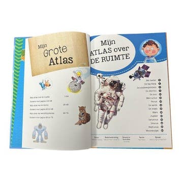 Mijn grote atlas De ruimte - Caramel publishing, Boeken, Verzenden, Zo goed als nieuw, Caramel publishing