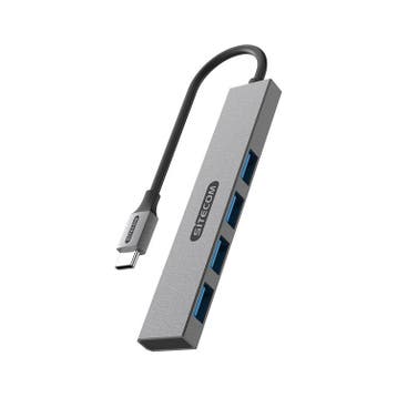 Sitecom USB-C naar 4x USB-A Tiny hub, Computers en Software, USB Sticks, Verzenden, Zo goed als nieuw