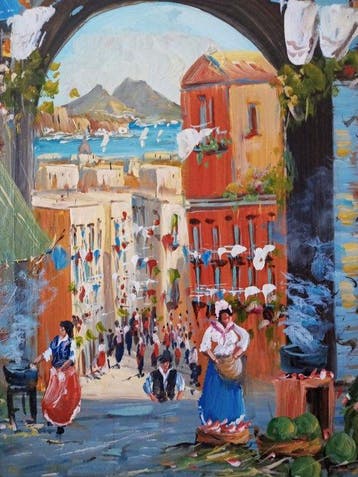 Scuola napoletana (XX) - Scena di vita