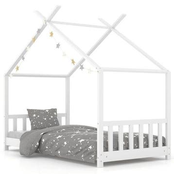 Kinderbed wit 80x160cm | Nu 54% Korting!, Gebruikt, 70 tot 85 cm, Ophalen of Verzenden, Lattenbodem