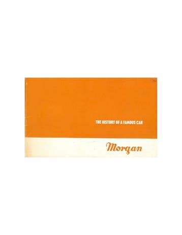 1970 MORGAN PROGRAMMA BROCHURE ENGLISH, Nieuw, Author