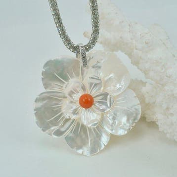 Koraal - Zilver, Zonder reservering - Ketting met hanger -