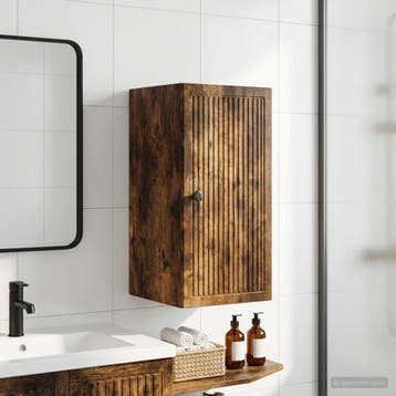 vidaXL Badkamer wandkast EDE Gerookt eiken 30 x 31 x 59 cm, Verzenden, Nieuw