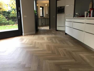 Goedkoop Visgraat Pvc click 3 X Moderne Kleur Nu €24,95m2, Visgraat Pvc click , 75 m² of meer, Grijs, Nieuw