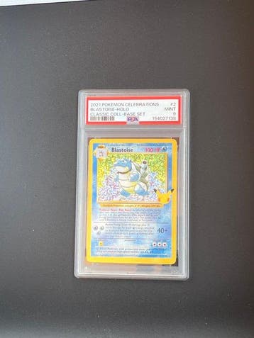 Pokémon - 1 Graded card - Blastoise 002 Foil - PSA 9 - Sword, Hobby en Vrije tijd, Nieuw
