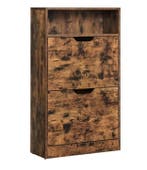 Schoenenkast met 2 Kleppen en Opbergvak – 60×24×102 cm, Verzenden, Nieuw