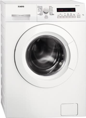 AEG L73474nfl - Wasmachine - 7 kg - 1400 tpm - Energieklasse, Ophalen of Verzenden, Zo goed als nieuw, Voorlader, 85 tot 90 cm