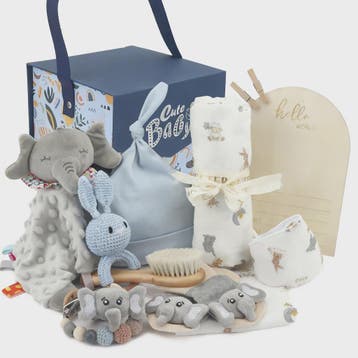 Babyshower Cadeauset Jongen - 12 Delig met Slab, Knuffel, De, Verzenden, Nieuw