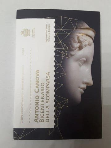 San Marino. 2 Euro 2022 Antonio Canova (Zonder