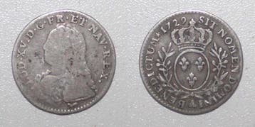 1/10 écu France Frankreich Louis Xv 1/10 Ecu Mit Olivenzw.., Verzenden