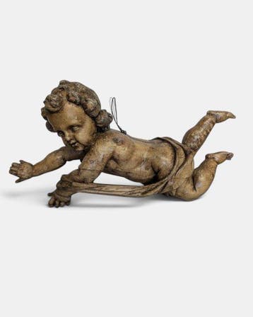 sculptuur, Barok engel - 54 cm - Hout