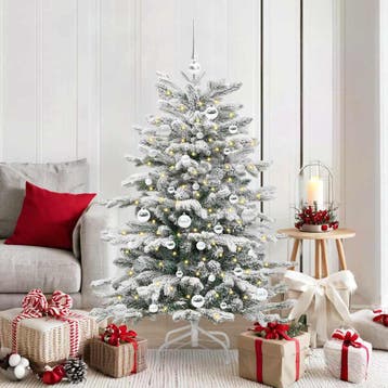 vidaXL Kunstmatige Inklapbare Kerstboom Wit 150 cm PE en PVC, Diversen, Kerst, Verzenden, Nieuw
