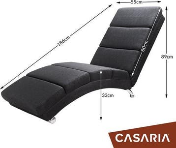 2dekans | Casaria Relaxfauteuil London - Ligstoel Lounge, Casaria, Ophalen of Verzenden, Zo goed als nieuw