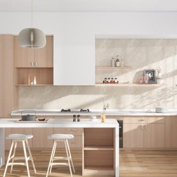 Wandpaneel Bladel set van 4 panelen 120x60 cm Cream Stone [n, Doe-het-zelf en Verbouw, Verzenden, Nieuw