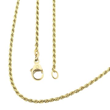 Gouden gedraaide schakelketting, Ophalen of Verzenden, Gebruikt, Goud, Goud