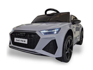 Audi RS6, 12 volt elektrische kinderauto met rubberen banden, Ophalen of Verzenden, Nieuw