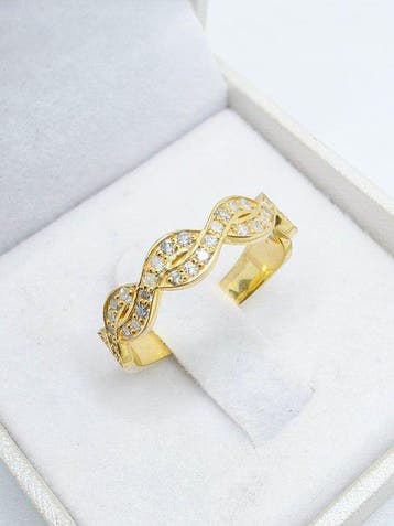 Zonder minimumprijs - Ring Zilver - 0.32ct. tw. Diamant, Nieuw