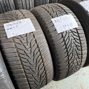 2 x Hankook Winter i*cept 245-35-19 Winterbanden 9mm, Auto-onderdelen, Banden en Velgen, 19 inch, Band(en), Personenwagen, Gebruikt