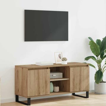 vidaXL TV-kast 104 x 35 x 50 cm Artisan Eiken Bewerkt hout, Minder dan 50 cm, Verzenden, Nieuw, Minder dan 100 cm