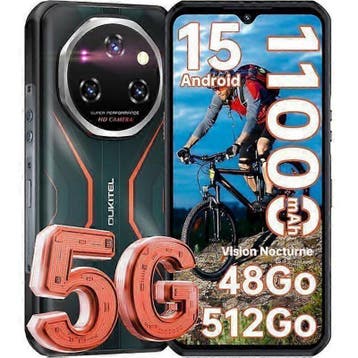 Rugged Smartphone  Oukitel, WP55 12GB/256GB - 5G - 6,6 in, Nieuw