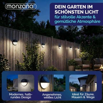 LED Solar Wandlamp Set van 6 Ø11cm (Verlichting), Verzenden, Nieuw