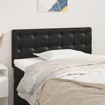 vidaXL Hoofdbord 100x5x78/88 cm kunstleer zwart, Verzenden, Nieuw, Zwart, Overige materialen