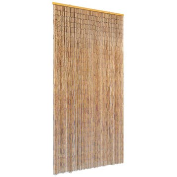 vidaXL Vliegengordijn 90x220 cm bamboe, Verzenden, Nieuw, Bruin