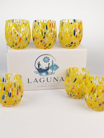 LAGUNA - Drinkservies (6) - Muranoglas - 6 geblazen