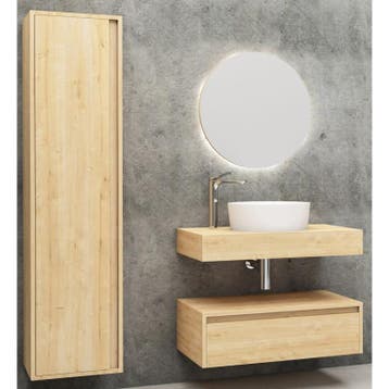 Badmeubel Neo Eiken 80CM (Badkamermeubels), Ophalen of Verzenden, Nieuw