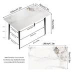 Marmeren Eettafel 120x70cm – Rechthoekig met Metalen Frame, Huis en Inrichting, Tafels | Eettafels, 100 tot 150 cm, Verzenden