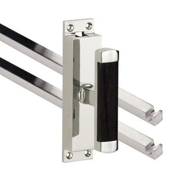 Kruk-espagnolet Dual glans nikkel inclusief 2 stangen, Verzenden, Nieuw