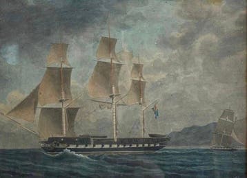 François Geoffroi Roux (1811-1882) - Frégate HMS Majestys