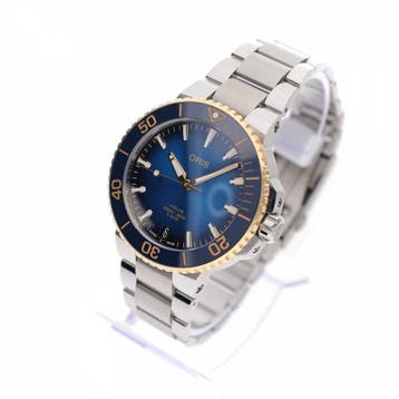 Oris Aquis Date 5-Days Cal. 400; 18k. Goud/Staal Heren..., Overige merken, Polshorloge, Overige materialen, Ophalen of Verzenden